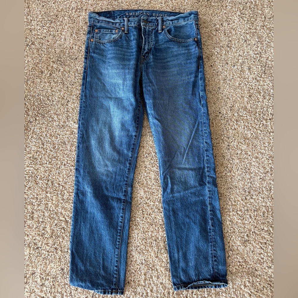 American Eagle Outfitters Men's Straight Blue Jeans